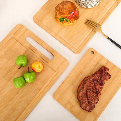 Double-Sided Bamboo Cutting Board with Stand – Anti-Mold Kitchen Chopping Board