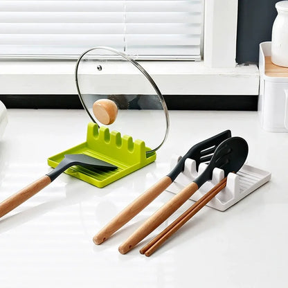 Multifunctional Kitchen Worktop Organizer – Utensil, Lid & Ladle Holder Shelf