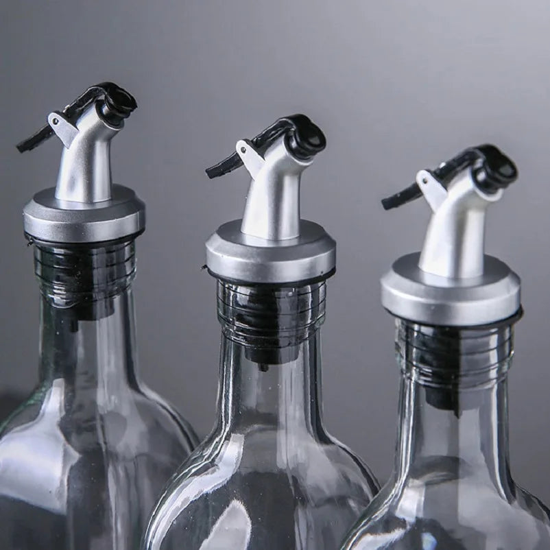 Kitchen Oil Bottle Pourer & Wine Bottle Stopper Dispenser