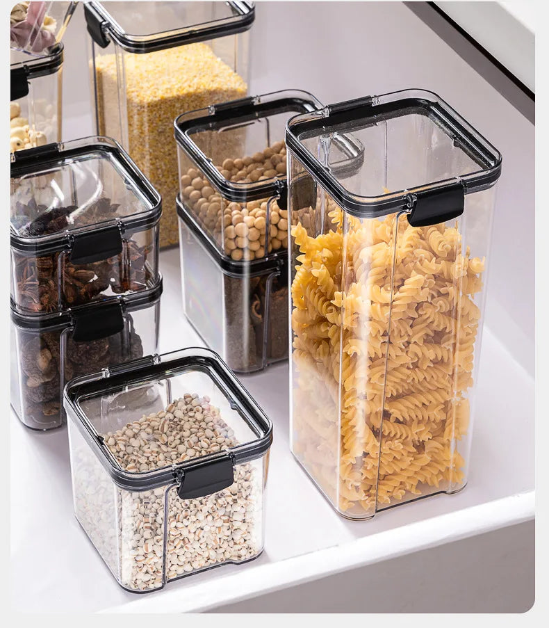 Airtight Kitchen Grain Storage Jars – Moisture Proof Set