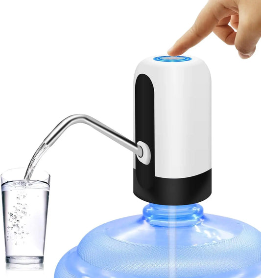 Portable Rechargeable Electric Water Pump Dispenser for 3-5 Gallon Bottles – Food-Grade Silicone Hose, Stainless Steel Spout, USB Charging with Up to 40-Day Battery Life – Ideal for Home, Office & Camping